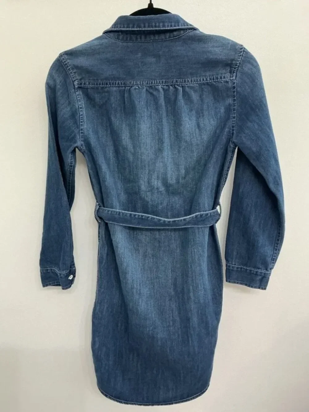 Gap Long Sleeve Belted Denim Dress Girls Sz 10/12